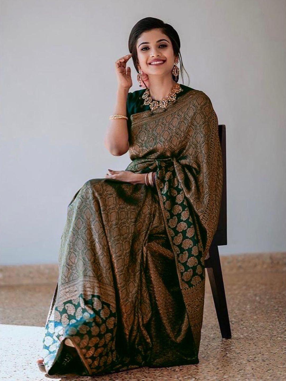 morly ethnic motifs woven design kanjeevaram saree