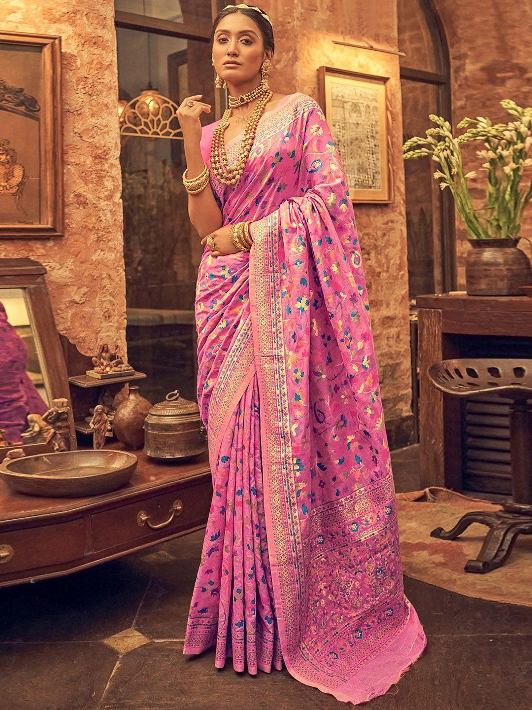morly floral woven design zari kanjeevaram saree