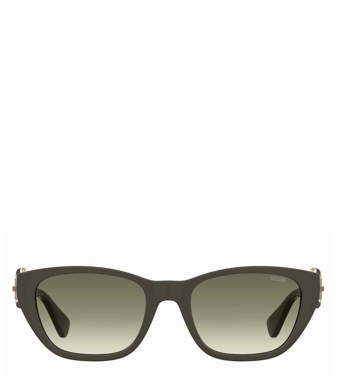 moschino 205412tbo559k green rectangular sunglasses for women