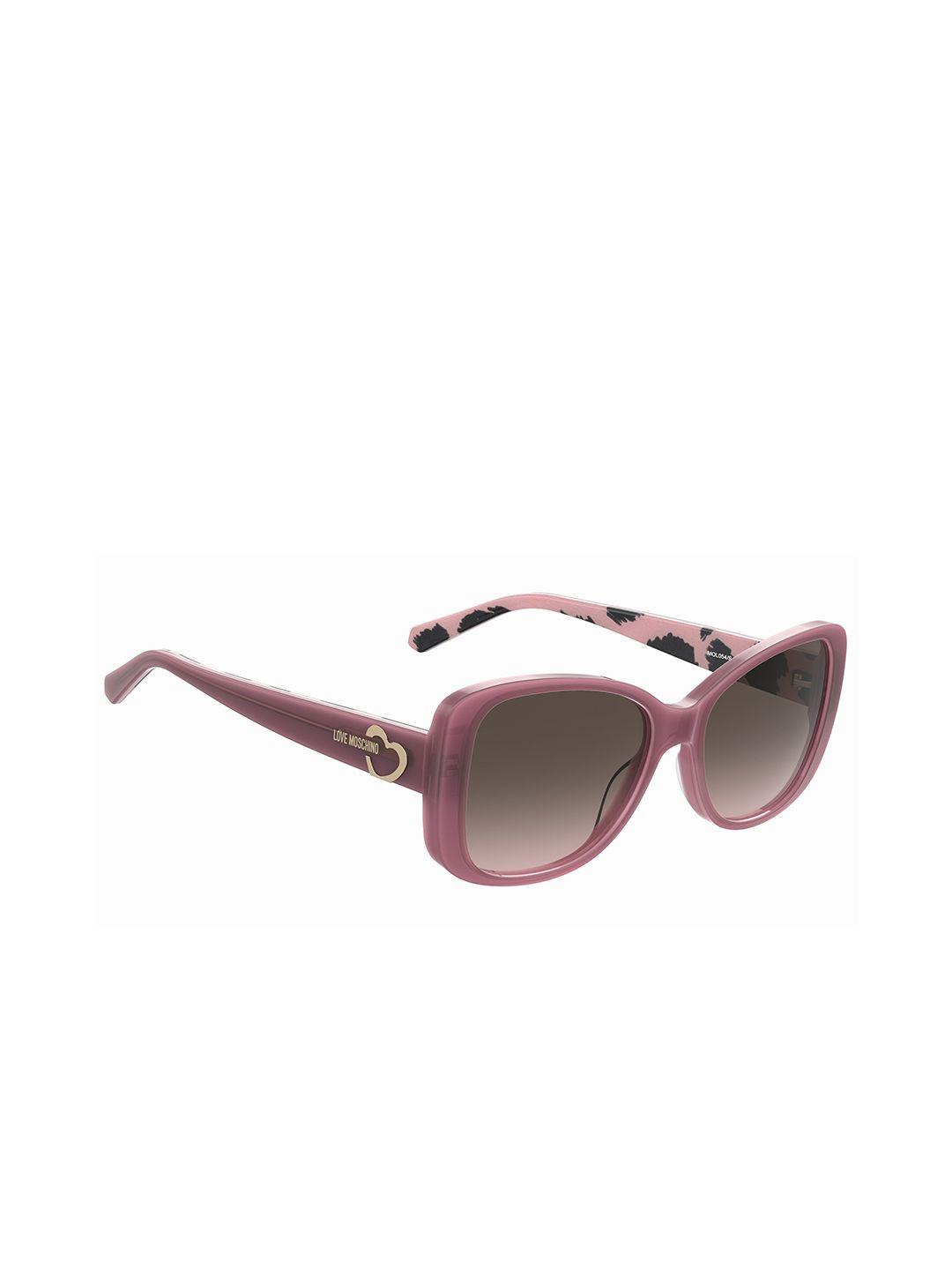 moschino love women rectangle sunglasses with uv protected lens