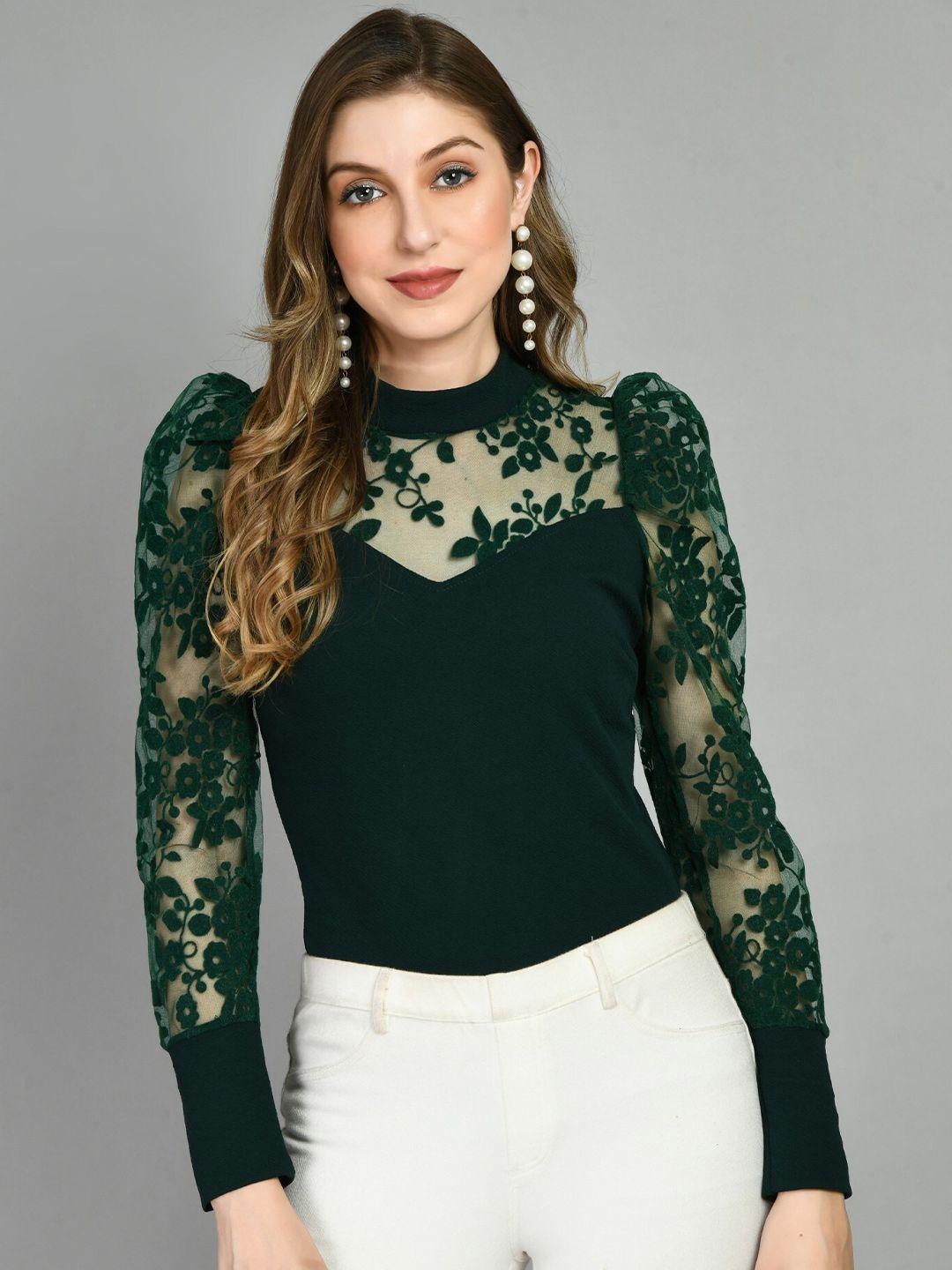 moshe floral embroidered top