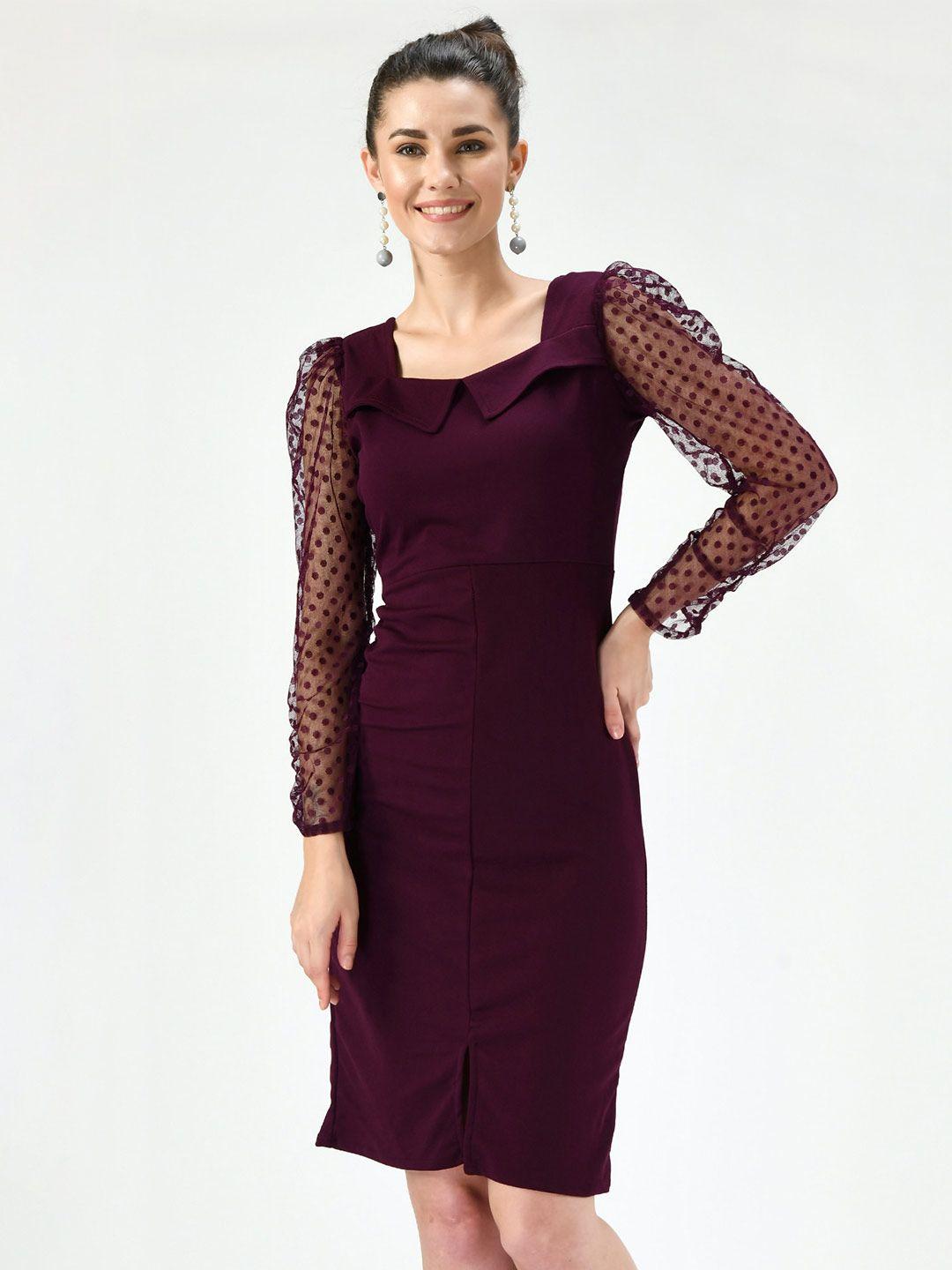 moshe purple sheath dress