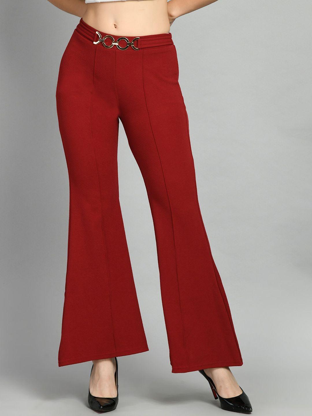 moshe women relaxed high-rise bootcut trousers