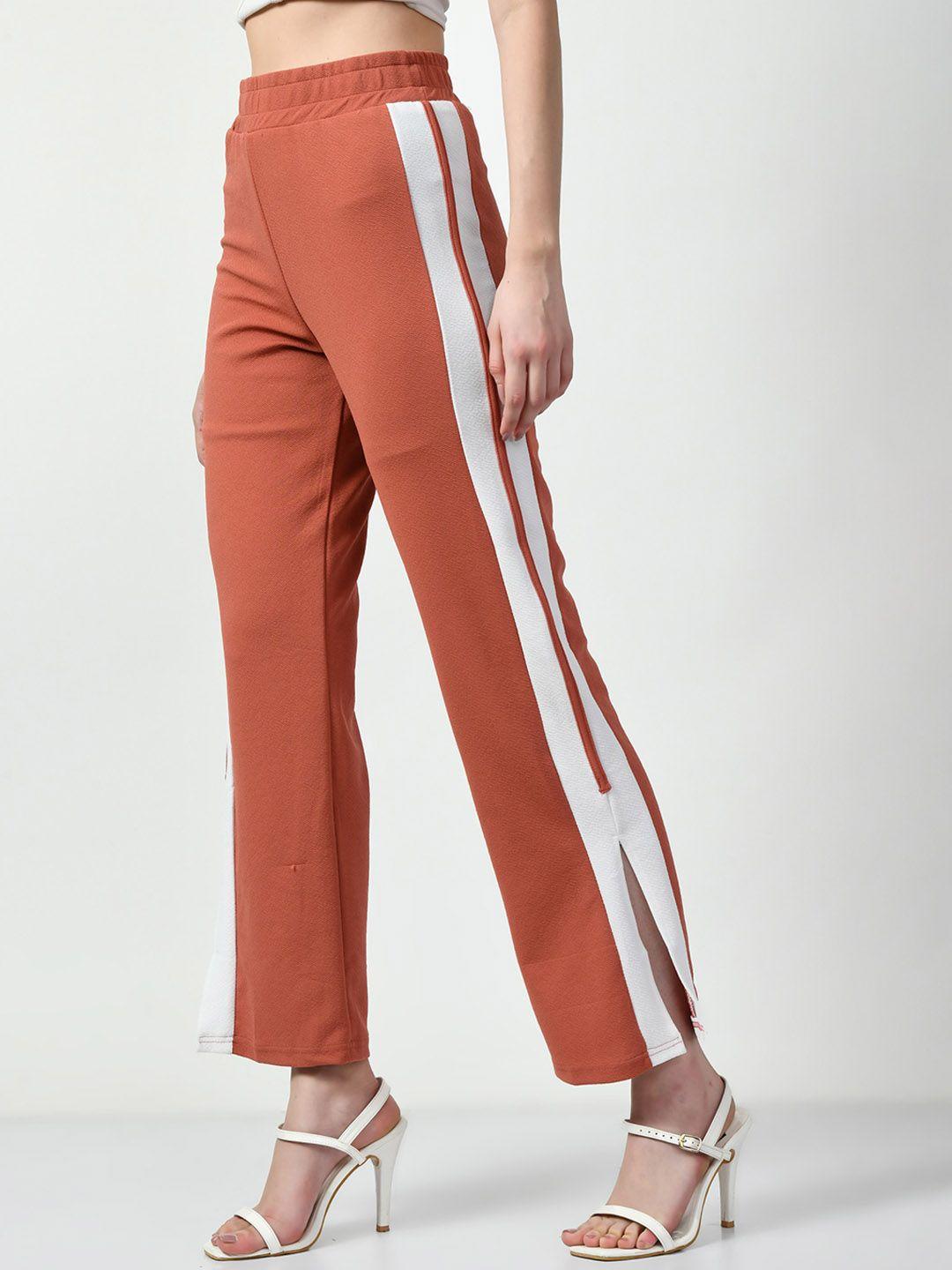 moshe women side stripes relaxed high-rise trousers