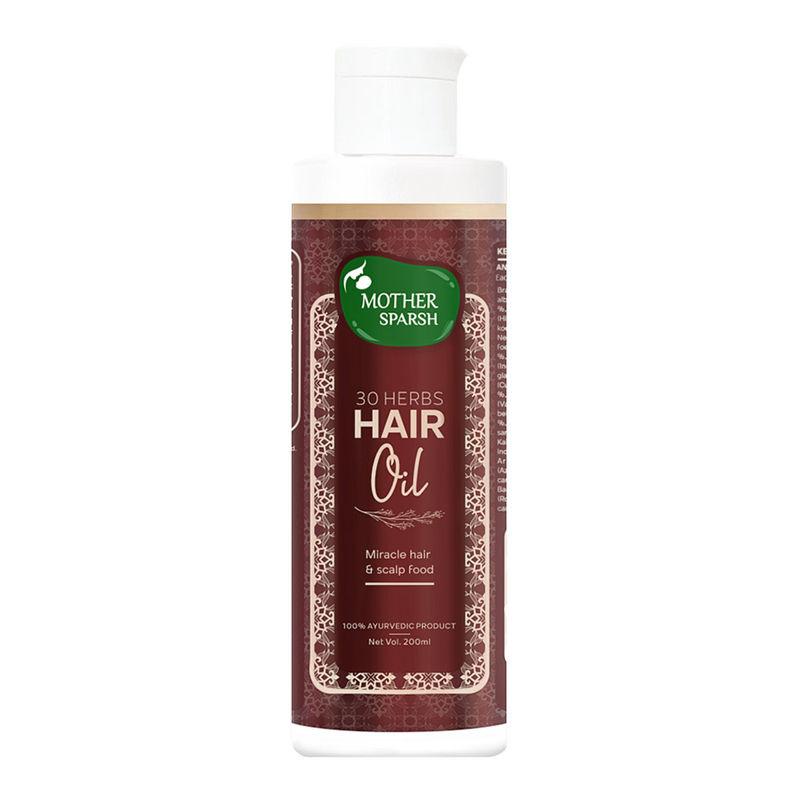 mother sparsh 30 herbs hair oil for hair fall control & naturally healthy hair & scalp