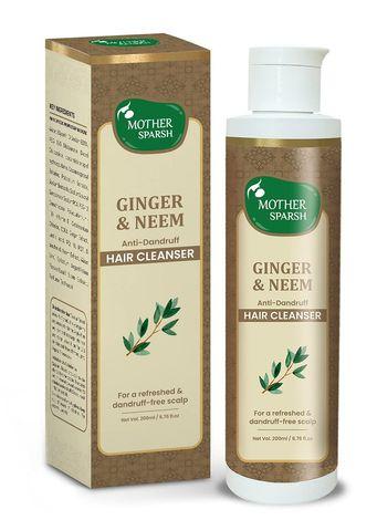 mother sparsh ginger & neem anti-dandruff hair cleanser