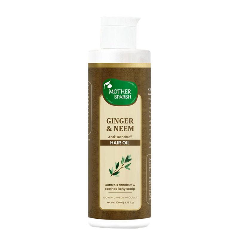 mother sparsh ginger & neem anti-dandruff hair oil for dry & itchy scalp