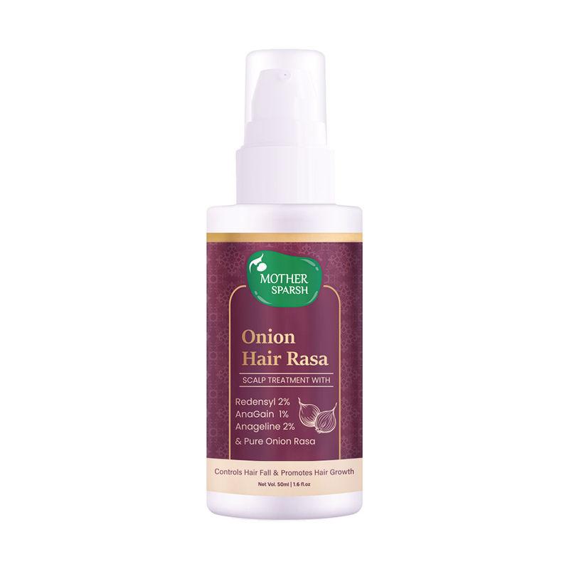 mother sparsh onion hair rasa, hair serum with redensyl, anagain & anageline for hair regrowth
