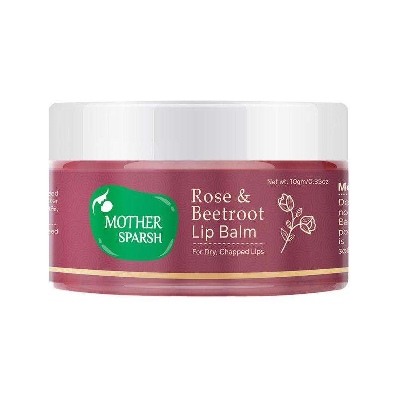 mother sparsh rose & beetroot lip balm for dry & chapped lips