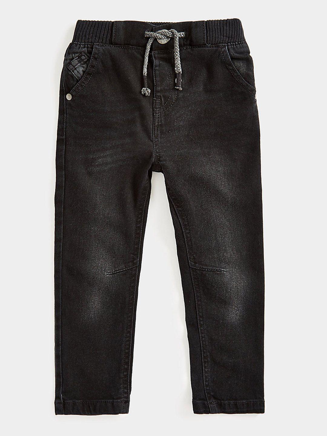 mothercare boys black heavy fade stretchable jeans