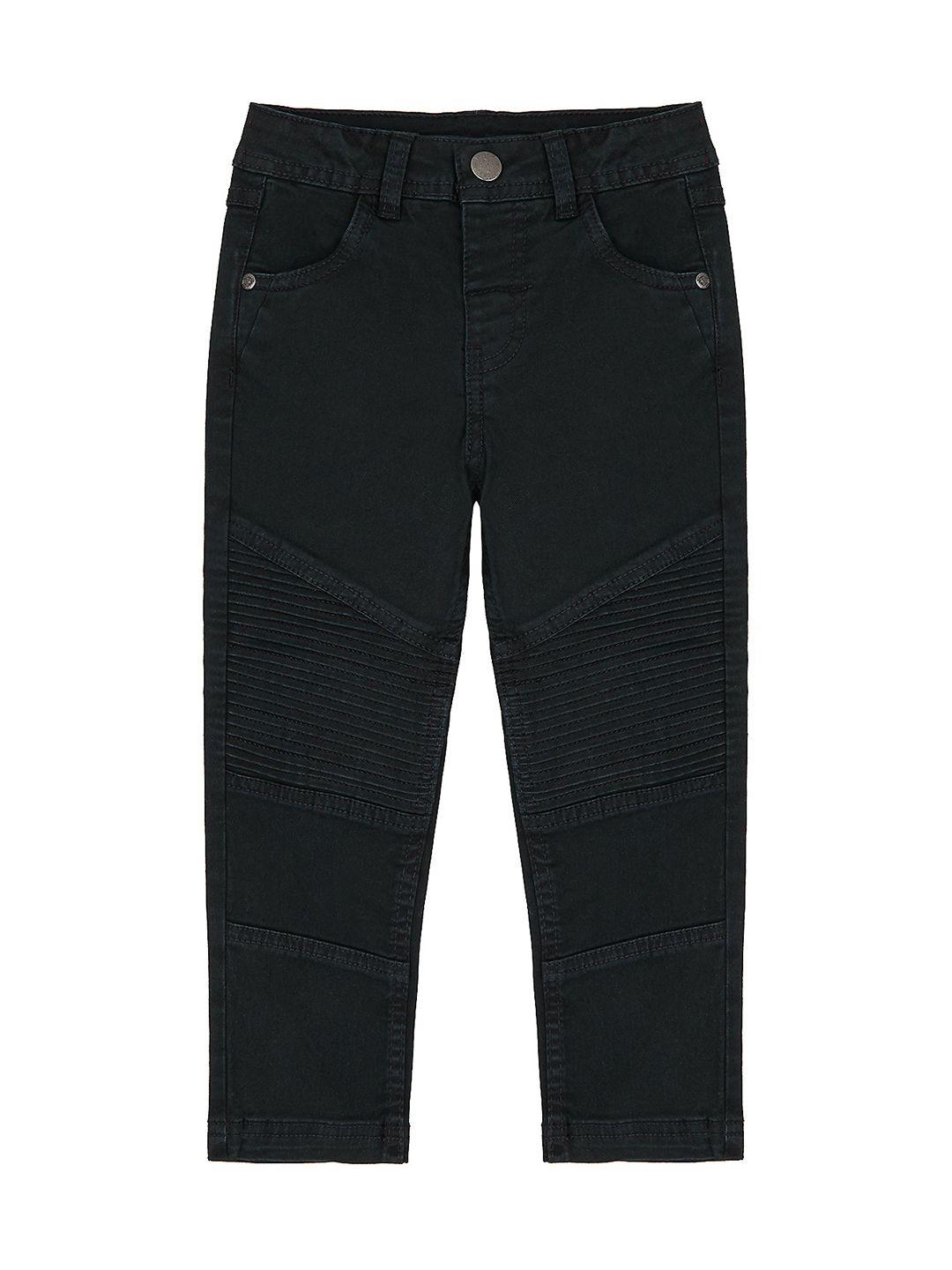 mothercare boys black regular fit mid-rise clean look jeans