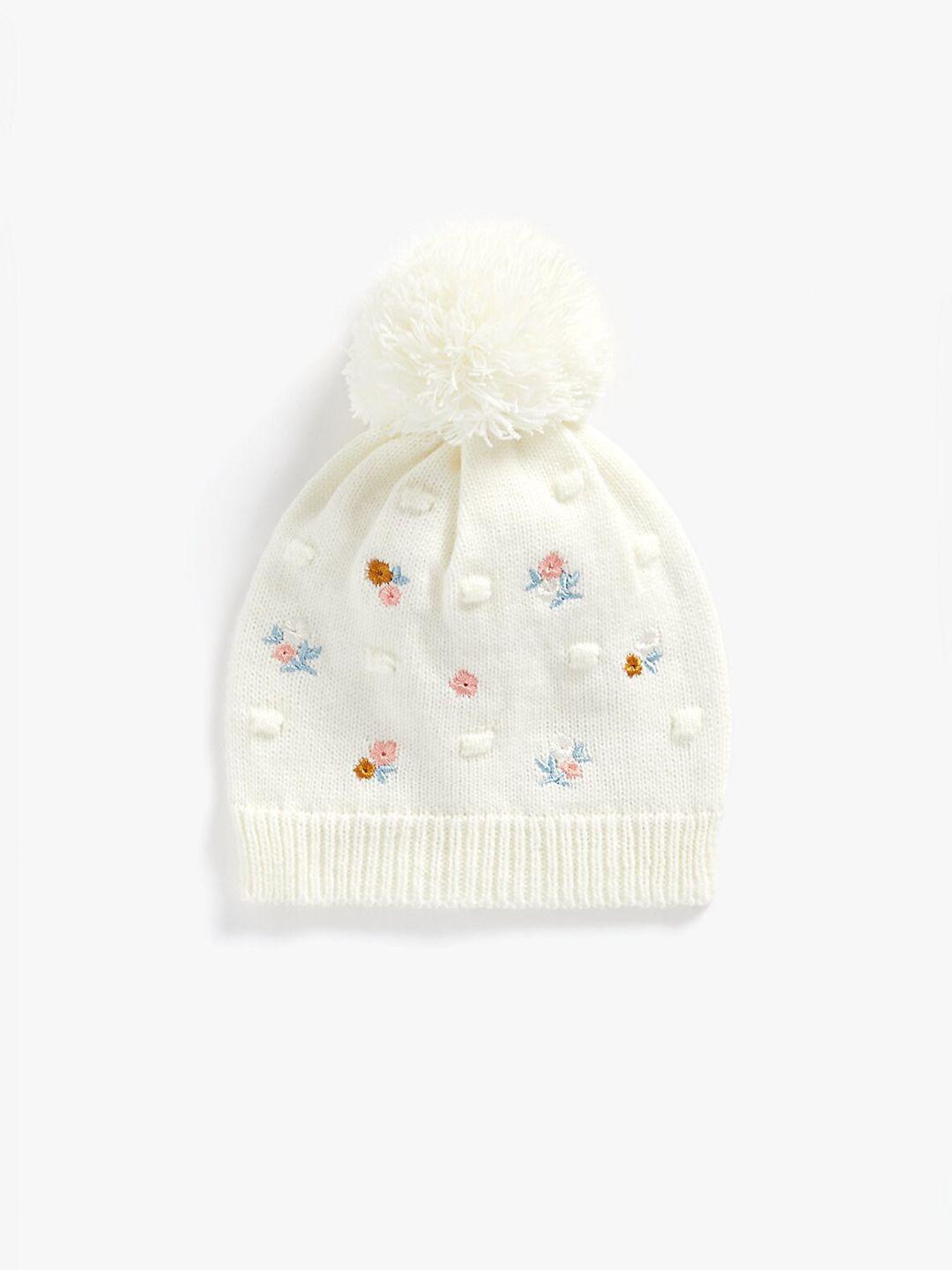 mothercare boys floral embroidered beanie cap