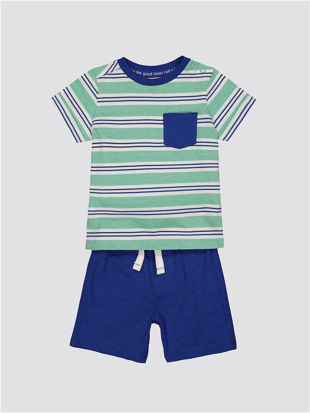 mothercare boys striped t-shirt with shorts