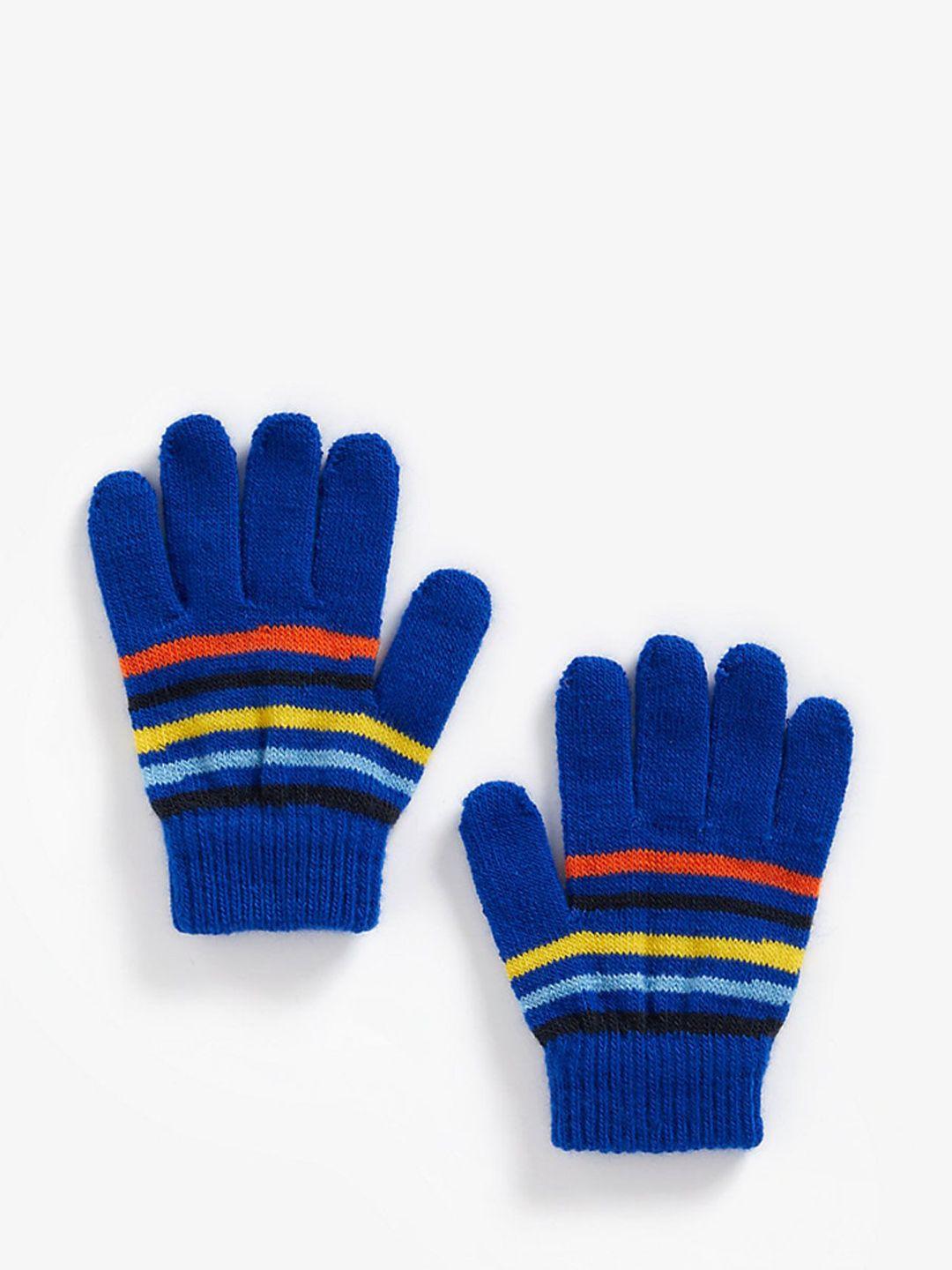 mothercare boys striped winter gloves