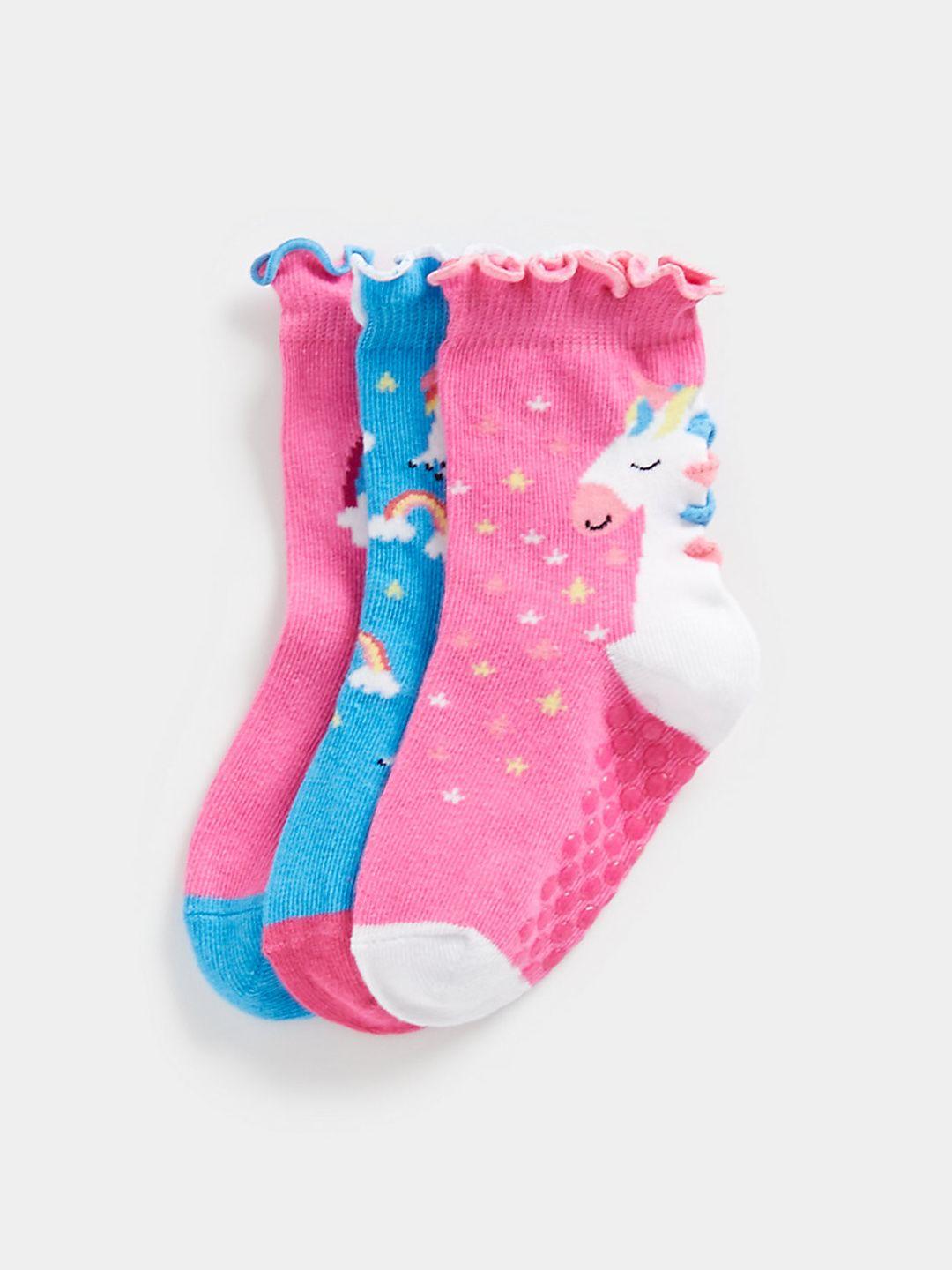 mothercare girls pack of 3 ankle length socks