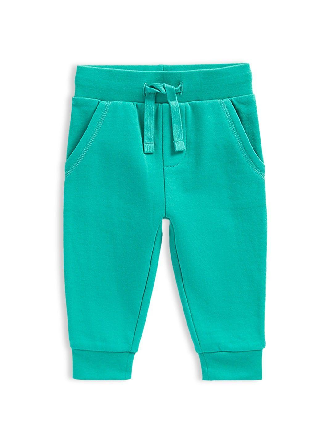 mothercare infant boys green solid joggers
