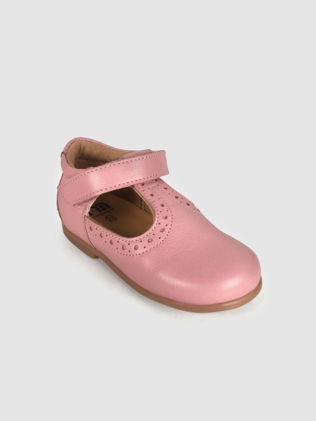 mothercare infant girls pink cut out design first walker booties