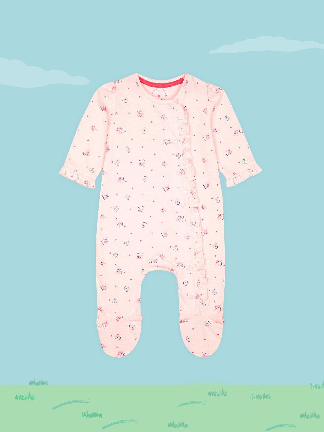 mothercare infant girls pure cotton printed rompers