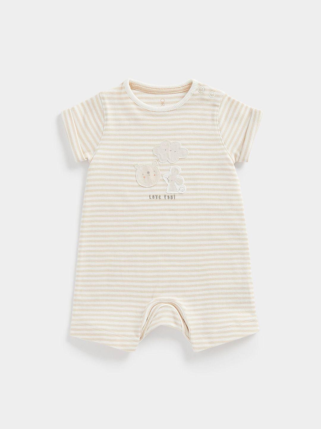 mothercare infants pure cotton striped rompers