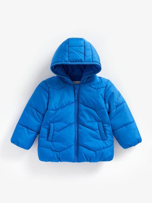 mothercare kids blue quilted full sleeves padded jacket