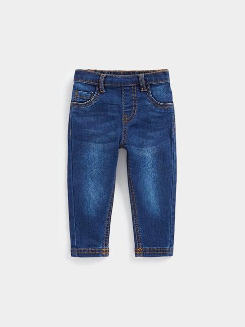 mothercare kids blue solid jeggings
