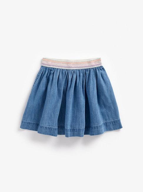mothercare kids blue solid skirt