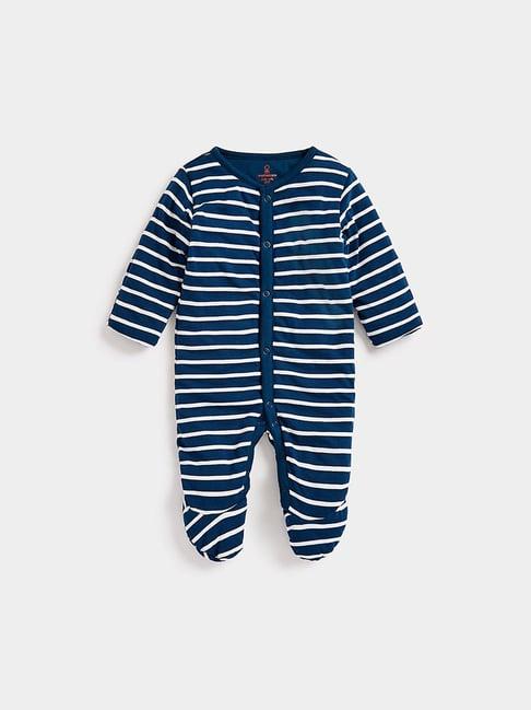 mothercare kids blue striped full sleeves bodysuit