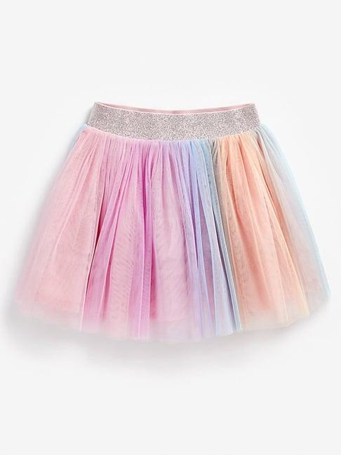 mothercare kids multicolor cotton color block skirt