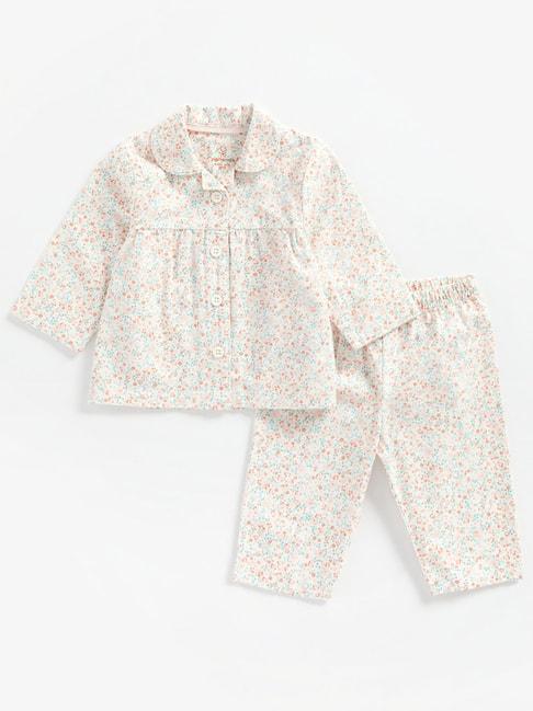 mothercare kids multicolor cotton floral print full sleeves shirt set