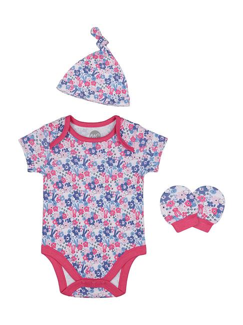 mothercare kids multicolor cotton floral print onesie set