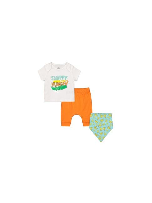 mothercare kids multicolor printed t-shirt, joggers with bib