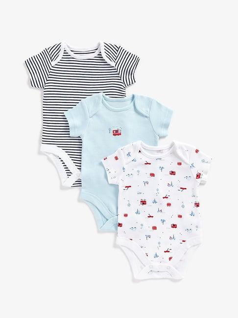 mothercare kids multicolor striped bodysuit (pack of 3)