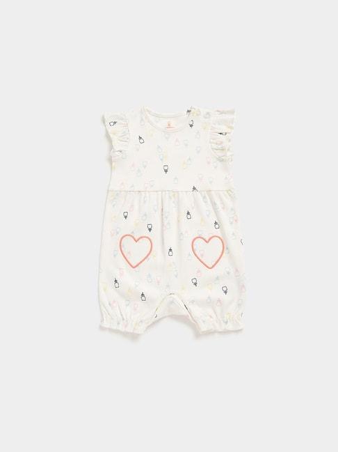 mothercare kids off white floral print romper