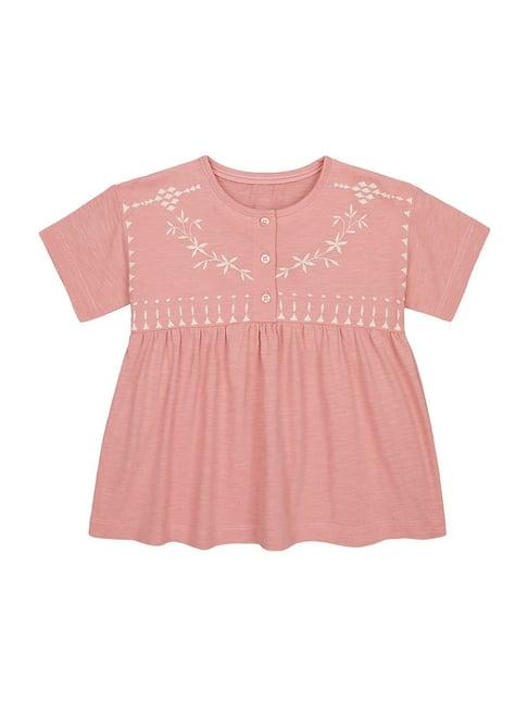 mothercare-kids-pink-cotton-embroidered-top