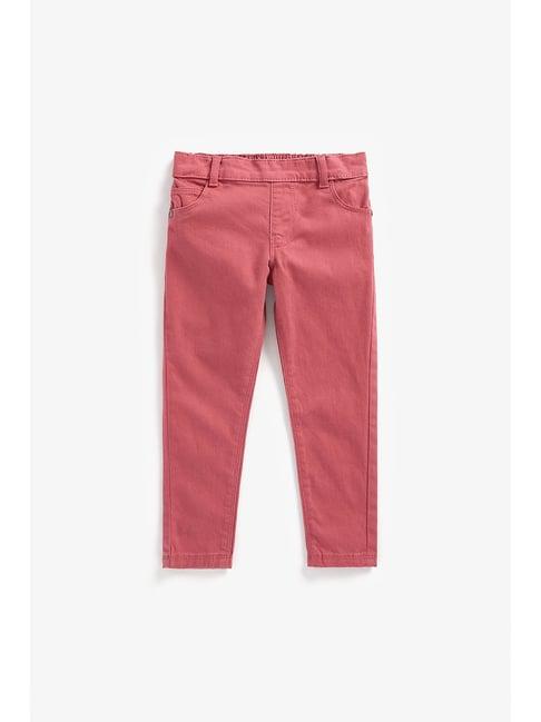 mothercare kids pink solid jeggings