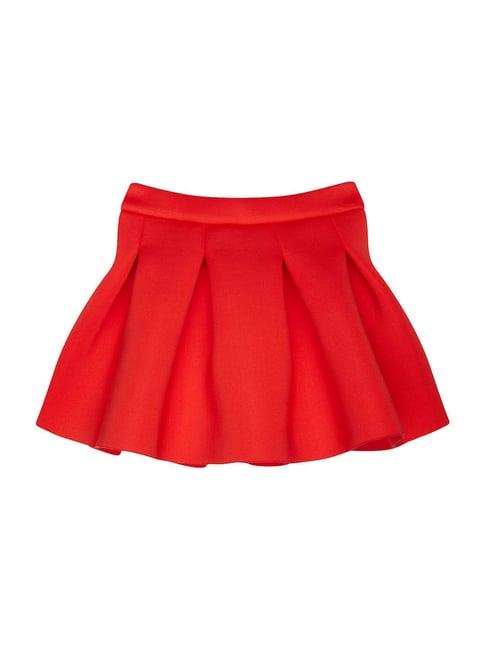 mothercare kids red regular fit skirt