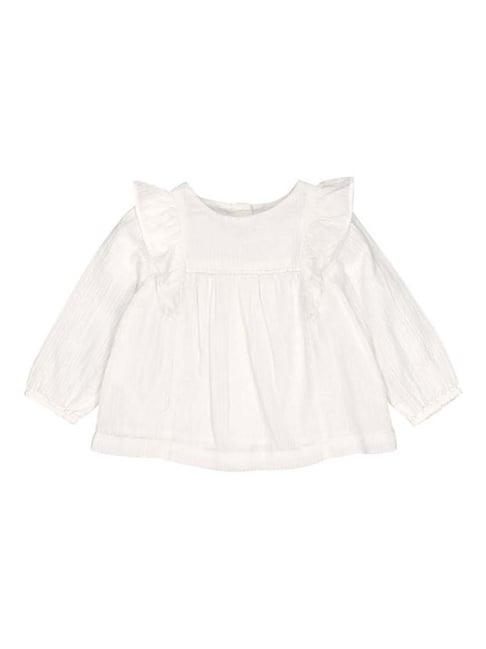 mothercare kids white cotton striped full sleeves top