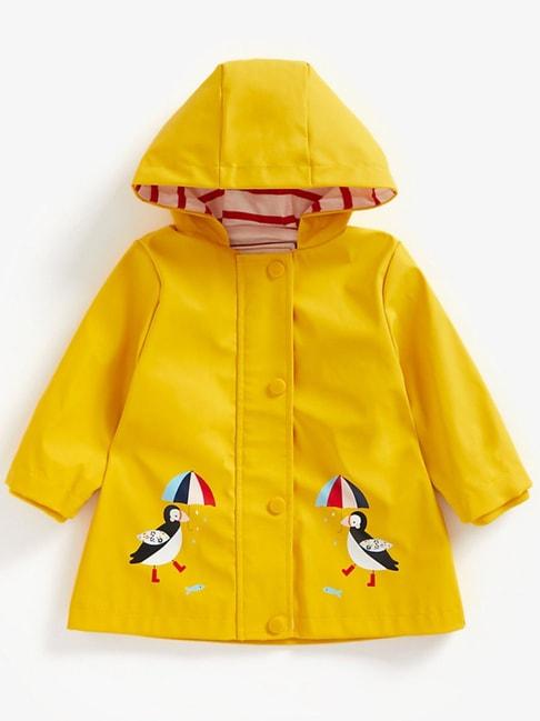 mothercare kids yellow printed full sleeves jacket