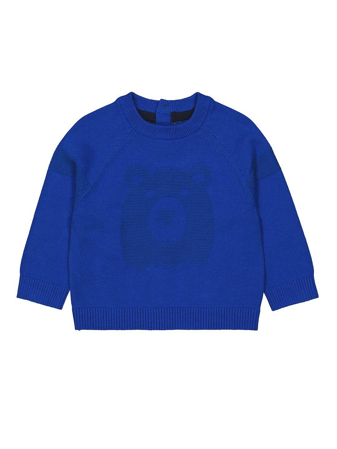 mothercare boys blue printed pure cotton pullover
