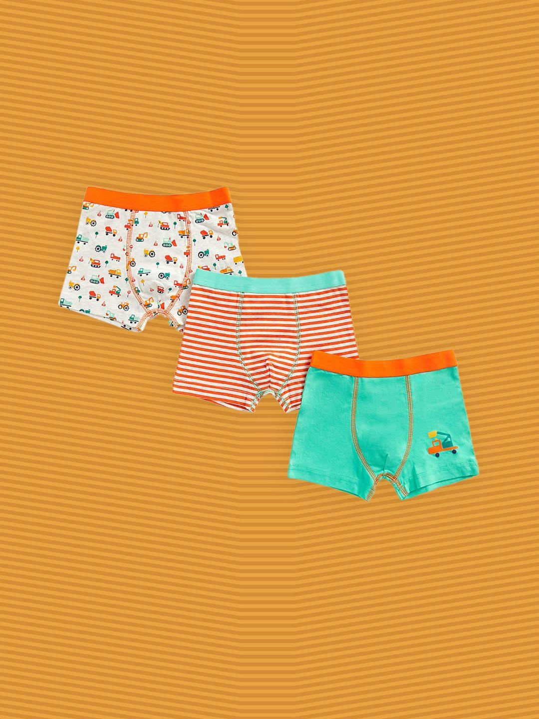 mothercare boys pack of 3 printed trunk briefs