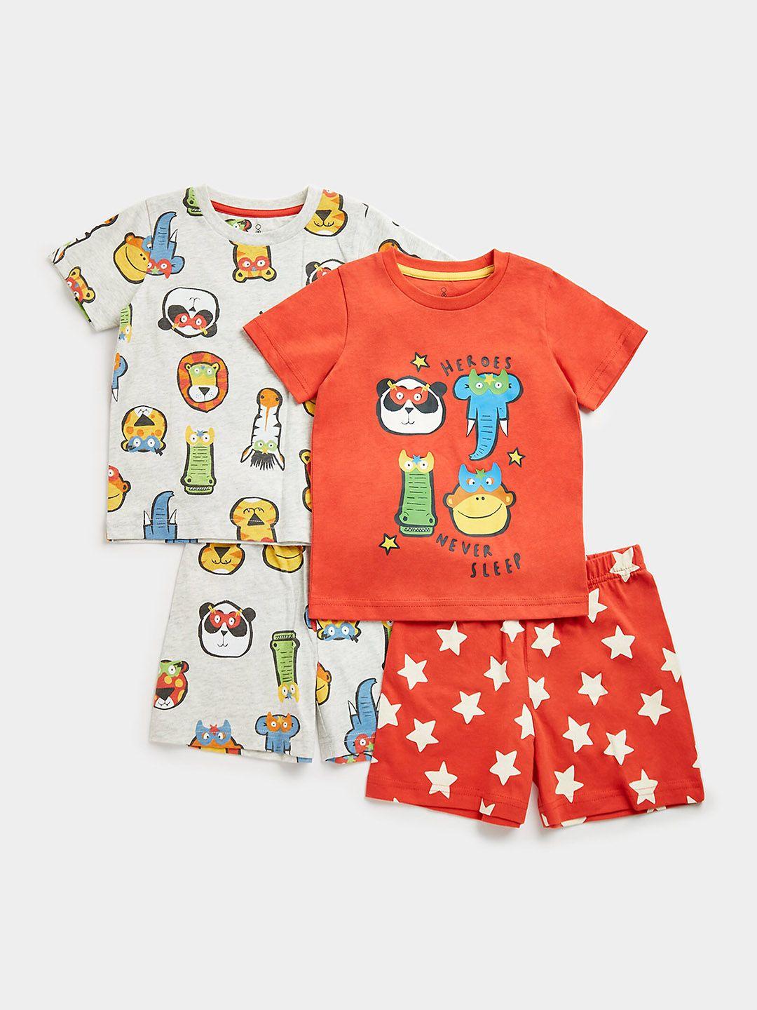 mothercare boys printed t-shirt with shorts