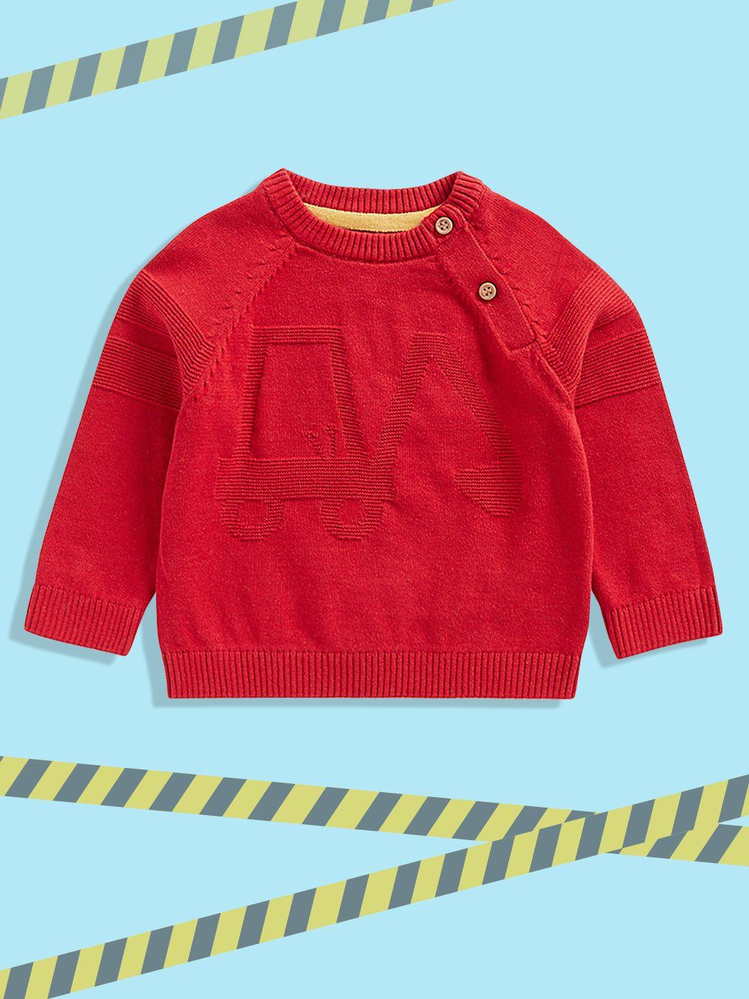 mothercare boys red pure cotton pullover