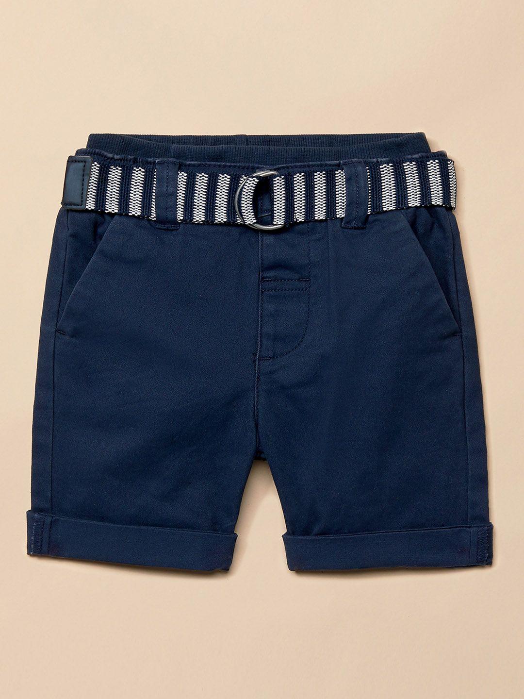 mothercare boys regular fit mid-rise pure cotton casual shorts