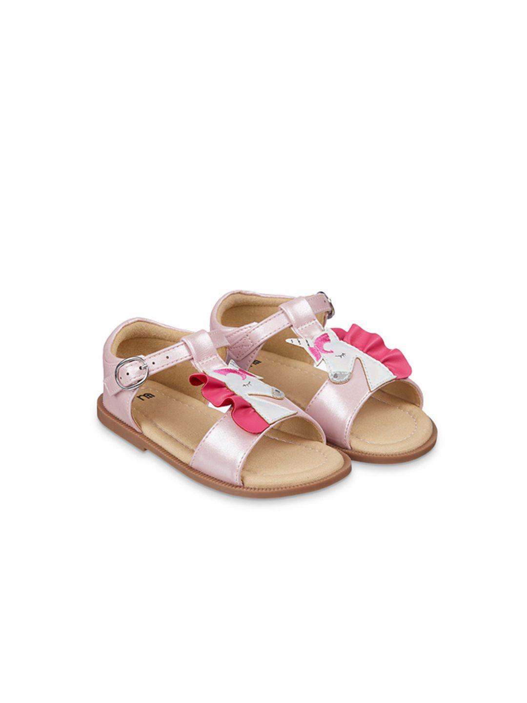 mothercare girls pink open toe flats