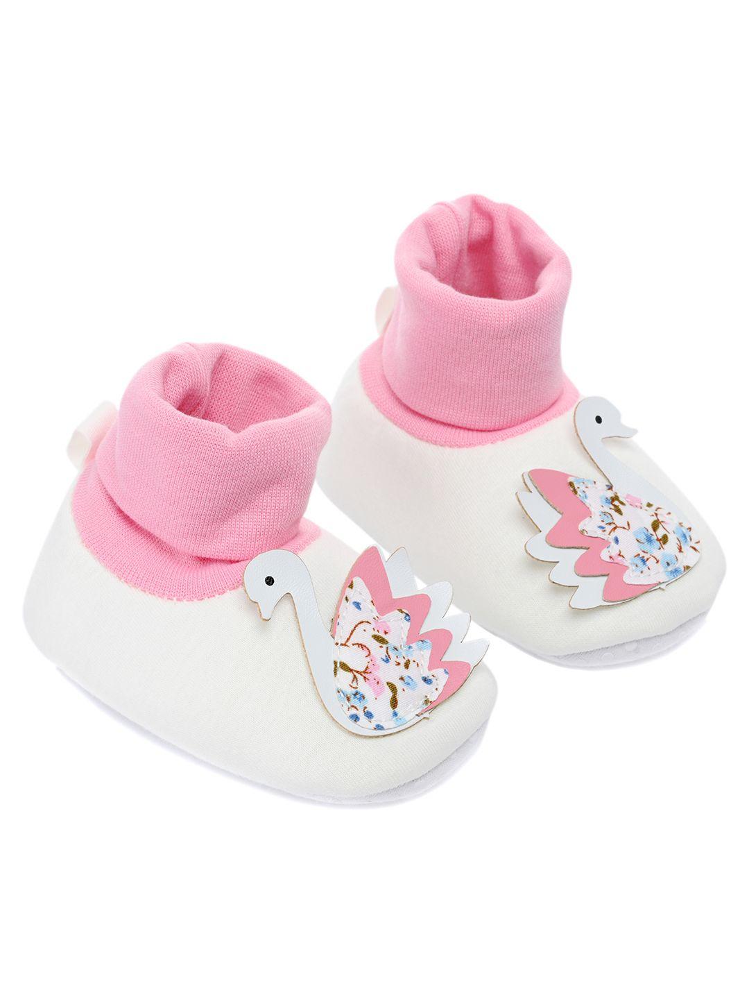 mothercare girls swan embellished padded booties