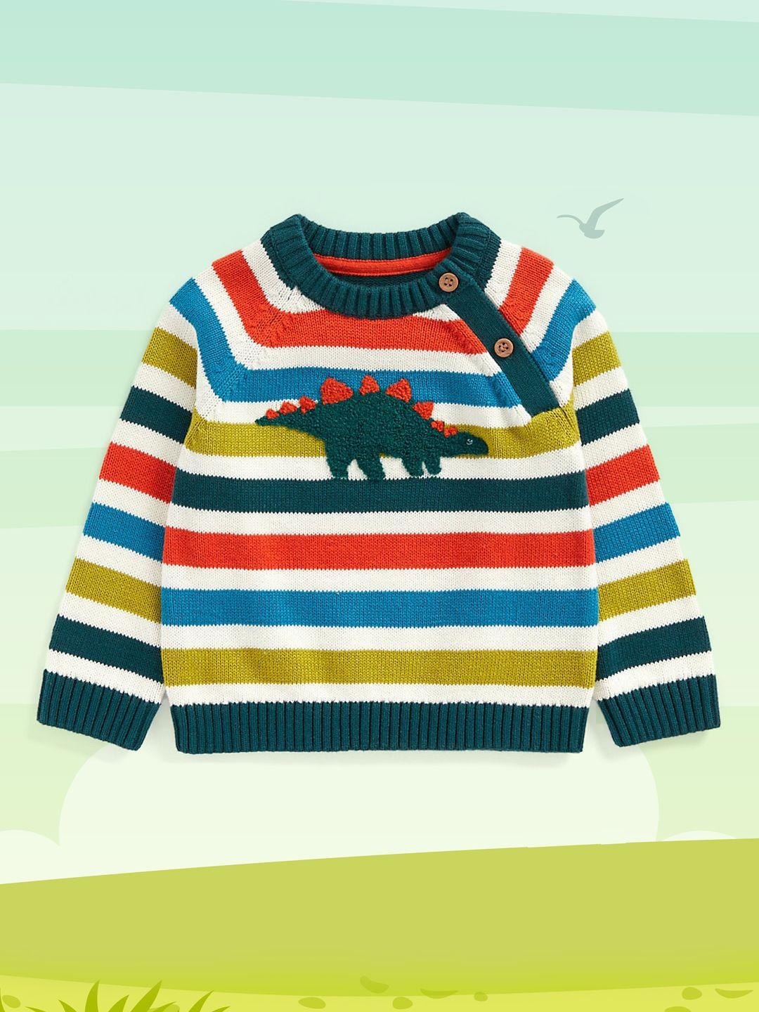 mothercare infant boys multicoloured pure cotton striped sweatshirt
