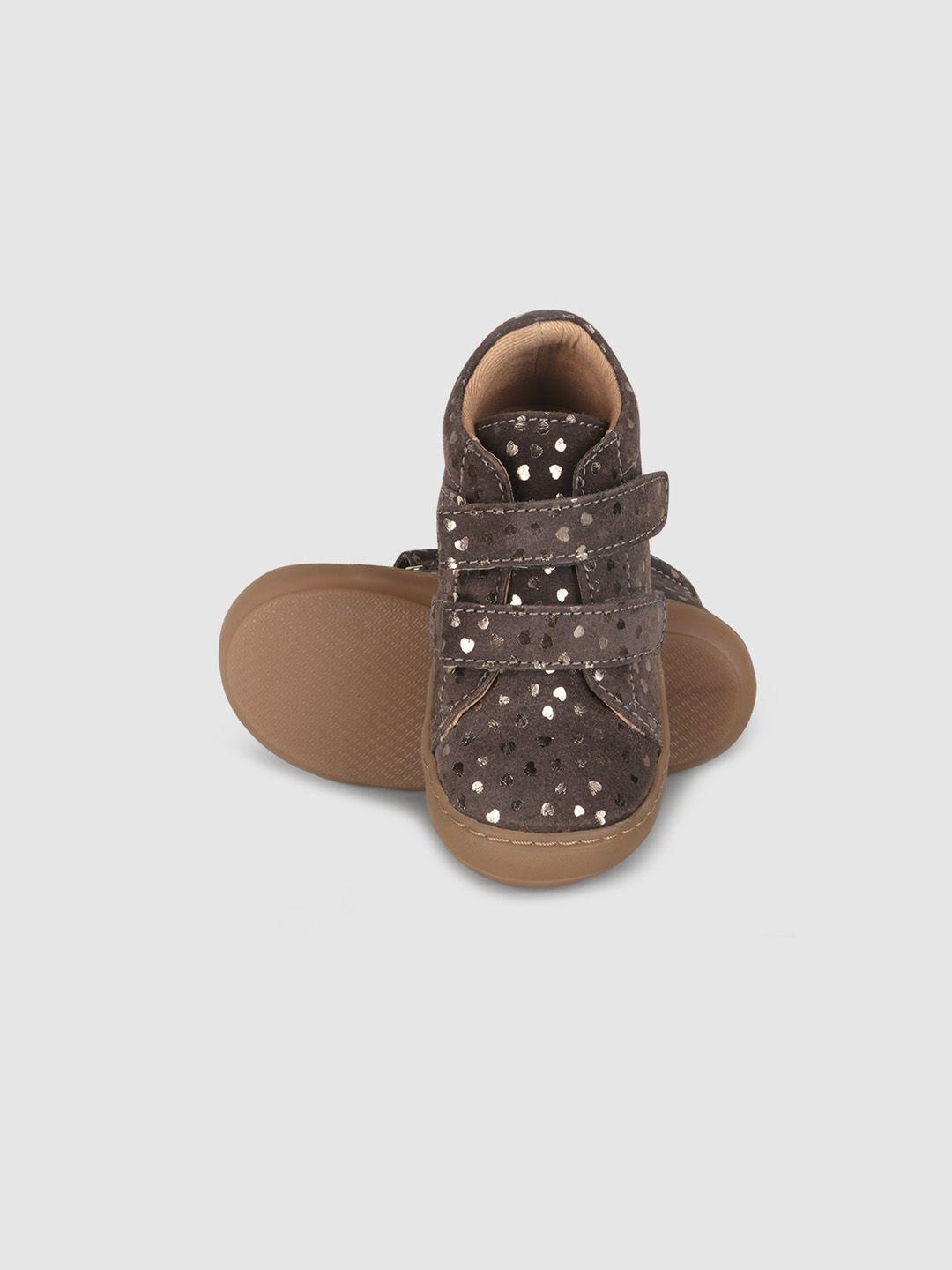 mothercare infant girls printed embellished leather velcro closure comfort insole sneakers