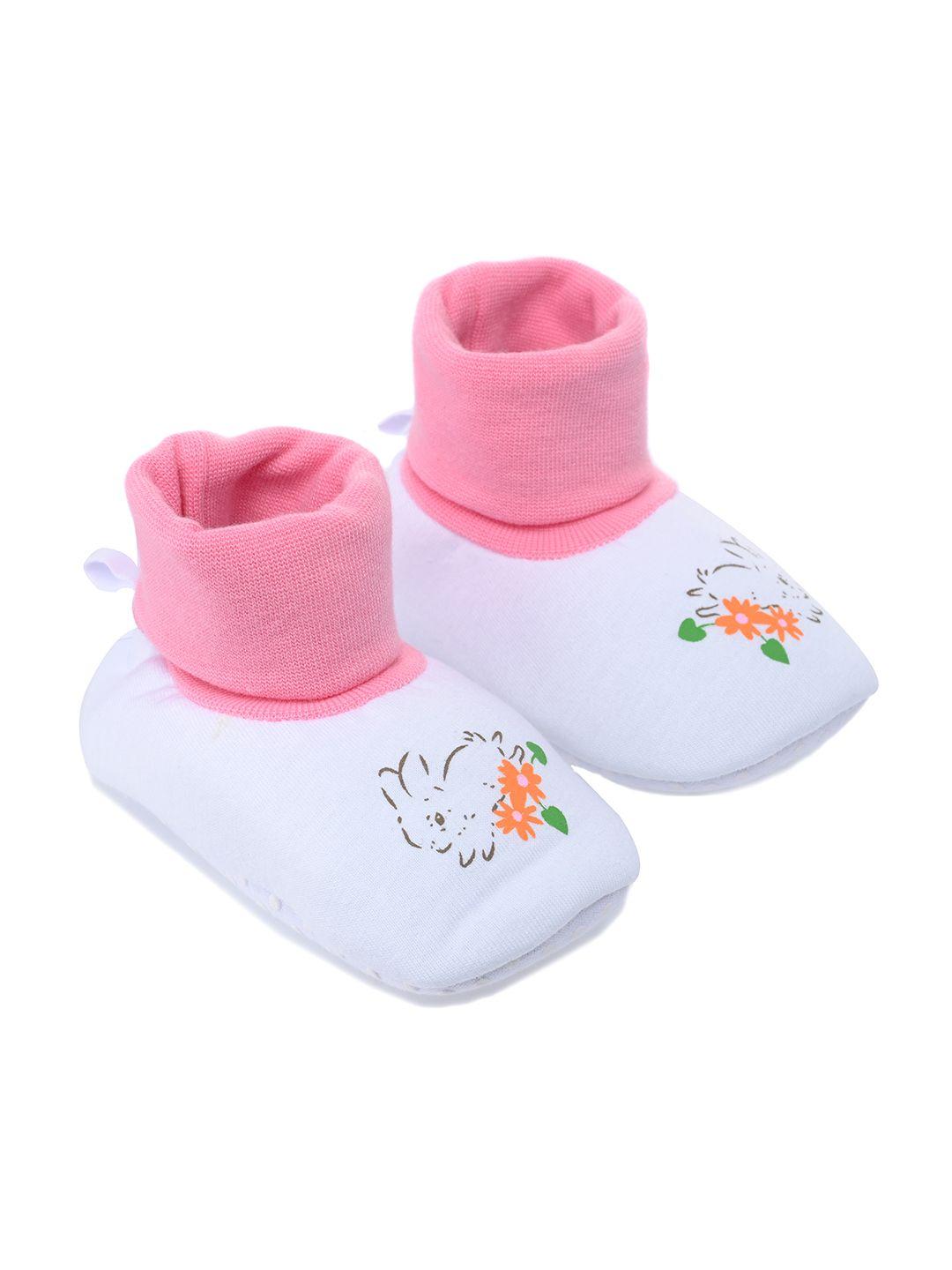 mothercare infant girls rabbit print baggies mid-top booties