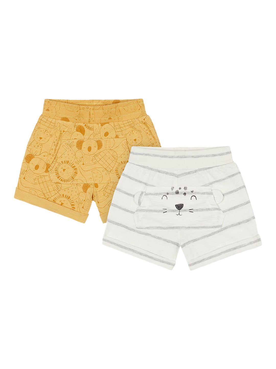 mothercare infant unisex printed pure cotton shorts