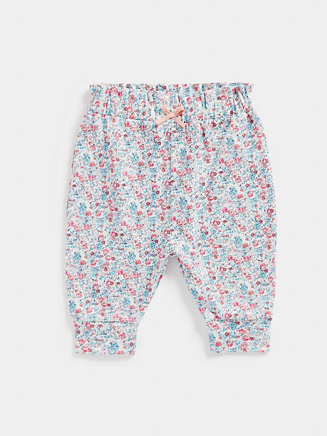 mothercare infants floral printed pure cotton joggers